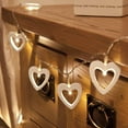 thumbnail image 2 of LINLIN Wooden Heart String Lights, Heart Shaped Fairy Lights 20 LED 2.2M Battery Operated Outdoor Garden Lights for Wedding Bedroom Festival Decoration, 2 of 7