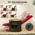 thumbnail image 6 of Demifill Patio Rattan 360° Swivel Recliner Chair, Recliner Chair with Adjustable Backrest and Footrest for Outdoor as Garden, Backyard, Porch, Red, 6 of 10