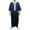 Navy, variant on Men's Muslim Thobe Arab Middle Eastern Long Sleeve Embroidered Stand Collar Long Loose Fit Casual Kaftan Traditional Islamic Wear Elegant Embroidery Coat S-2XL