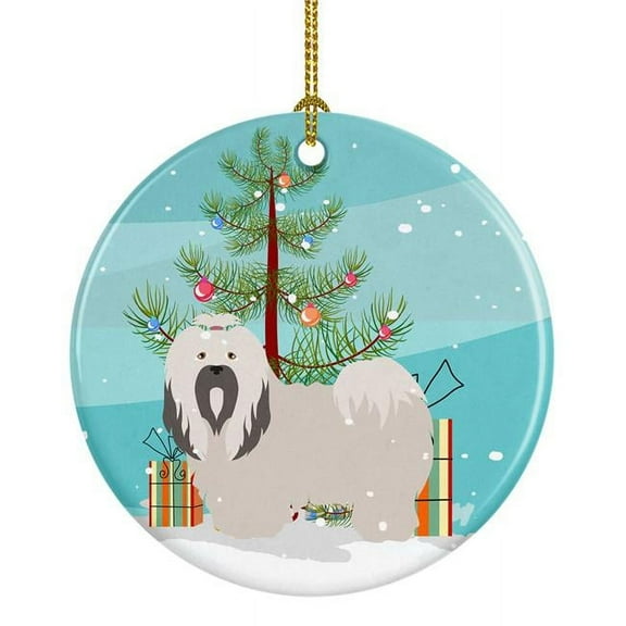 Lhasa Apso Christmas Ceramic Ornament