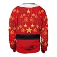 thumbnail image 5 of Hauts à Col Haut pour Femmes Décontracté Drôle Imprimé de Noël Manches Longues Col Rond Pull Blouse Couples Hauts Femmes Manches Longues, 5 of 5