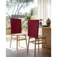 thumbnail image 3 of nqOlkjepod Pure Red Wine Chair Covers Set of 6, Decorative Chair Back Cover, Simple Solid Color Dining Room Chair Slipcovers Removable Chair Protectors Covers for Party Banquet, 3 of 7