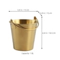 thumbnail image 2 of NIYANGLE Food Container Bucket Stainless Steel Golden Round 1Set For Restaurant, 2 of 8