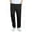 Black, variant on Mens Pants Elastic Waist Solid Color Pull On Straight Leg Casual Pants For Men Army Green