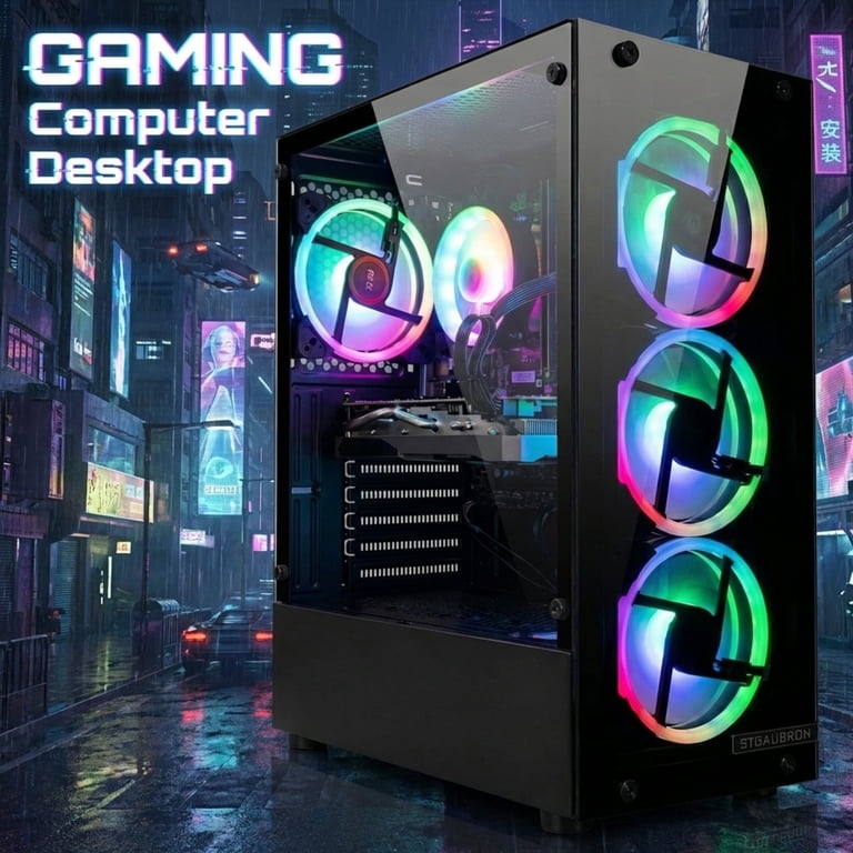 STGAubron Gaming PC, Intel Core I7-4770 up to 3.9G, RTX 2060 6G