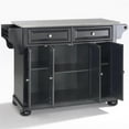 thumbnail image 3 of Pemberley Row Stainless Steel Black Kitchen Island Rectangular Adjustable Shelves Unassembled, 3 of 7