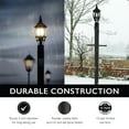 thumbnail image 6 of Design House 80" 1 Head Traditional Black Outdoor Lamp Post with Plastic Cross Arm and Outlet, 6 of 18
