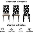 thumbnail image 6 of Halloween Chair Covers Set of 6,Halloween Ghost Parsons Chair slipcovers, Halloween Kitchen Dining Room Decor Chair Seat Cover Protectors(Cute Ghost,6 Pack), 6 of 6