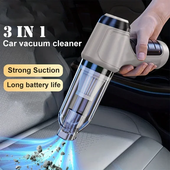3 In 1 Upgrade Car Vacuum Cleaner Air Blower Wireless Handheld Rechargeable Mini