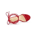 thumbnail image 4 of BLISSFUL STEP Sandales pour Femmes Talons Aiguilles Talons Plateforme Sandales à Lacets Rouge 6, 4 of 8