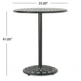 thumbnail image 2 of Cobb Outdoor Cast Aluminum Bar Table, Shiny Copper Finish, 2 of 9