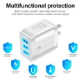 thumbnail image 5 of Latrodar US QC 3.0 Charger 2.1A USB Plug Three Power Ports Travel Charger For Phone Safety Guaranteed White Home Tools, 5 of 5