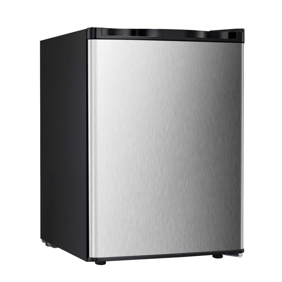 WAA 2.2 Cu.ft Upright Freezer, Small Mini Freezer with Adjustable Thermostat, Removable Shelves, Reversible Single Door, for Bedroom/Home/Dorms/Apartment (Stainless Steel)