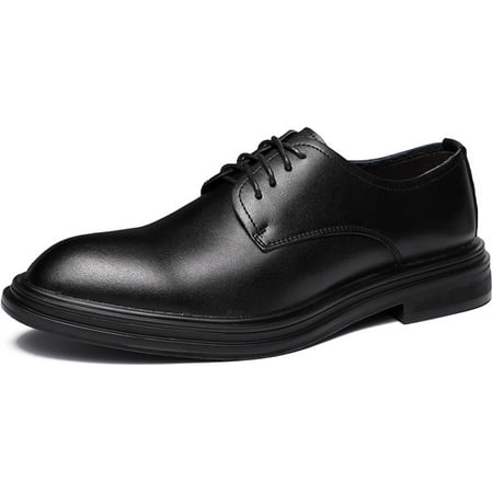 Men s Business Leather British Style Formal Oxford Leather Shoes Classic Lace-Up Casual Soft Sole Non-Slip Formal Leather Shoes