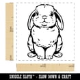 thumbnail image 2 of Lop Eared Bunny Rabbit Self-Inking Rubber Stamp Ink Stamper - Yellow Ink - Small 1 Inch, 2 of 7
