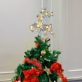 thumbnail image 6 of Cheapark Glittered Star Deer Christmas Tree Topper - Metal Hollow Design with 10 Built-In LED Bulbs, Festive Accent for Indoor Office Holiday Tree, 6 of 6