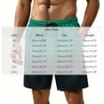 thumbnail image 2 of Zylanna Men's Board Shorts with Pockets, Quick Dry Gradient Color Drawstring Elastic Waist Swim Trunks Casual Summer Beach Shorts for Men Multicolor, 2 of 5