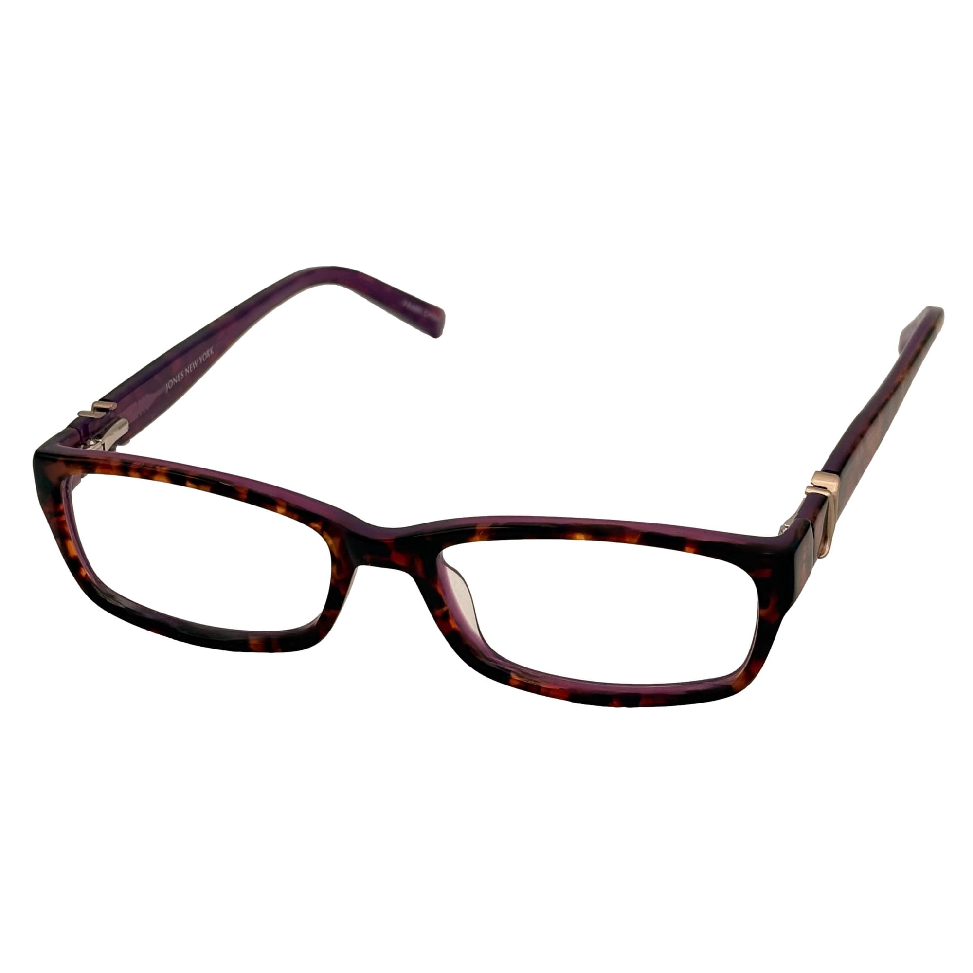 Jones New York Women Plastic Classic Eyeglass Frames Clear Tint J225 Tortoise 49MM