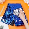thumbnail image 3 of WEBEEDY PET Reversible Sequin Fabric for Dress Performance Stage Blue 130x0.07cm, 3 of 6