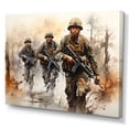 thumbnail image 2 of Designart "Camaraderie In Military Soldier Combat" Military Canvas Wall Art, 2 of 7