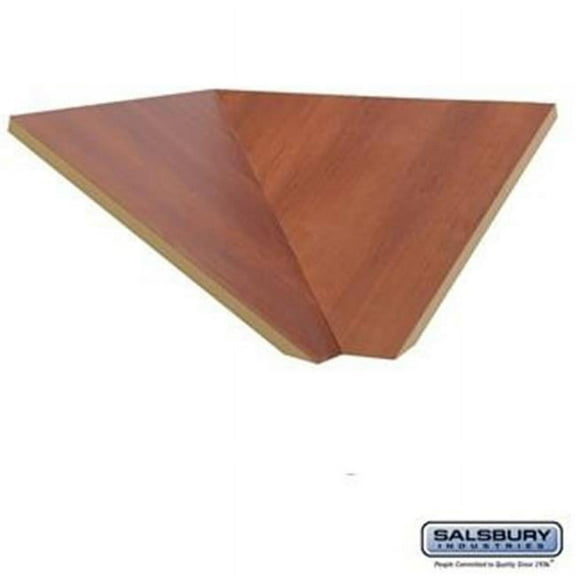 SalsburyIndustries  24 in. Deep Extra Wide Designer Wood Locker Corner Sloping Hood Filler - Cherry