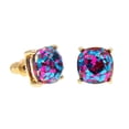 thumbnail image 3 of Pendientes de resina con efecto de estrella de colores y lentejuelas cuadradas de imitación de gemas, pendientes de moda sencillos, 3 of 6