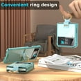 thumbnail image 4 of Designed for Samsung Galaxy Z Flip 4 Case Clear with Ring, Anti-Fall Shockproof Protective Phone Cover Case Compatible with Galaxy Z Flip 4 Case 5 G 2022 (Clear Blue), 4 of 13