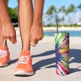 thumbnail image 2 of 20oz Colorful Paint Burst Pattern Skinny Tumblers Stainless Steel Tumbler with Lid and Straw,Vacuum Insulated Double Wall Travel Tumbler Cups with Cleaning Brush for Coffee,Tea, 2 of 6