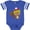 Football Blue and White, variant on Winter Squirrel, Cute Squirrel, Squirrel with Hat Boys or Girls Baby Bodysuit