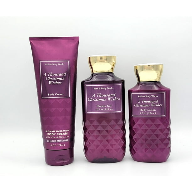 Bath & Body Works A Thousand Christmas Wishes Gift Set Body Cream 8 oz