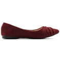 thumbnail image 5 of Ollio Women's Shoes Ballet Dress Faux Suede Pleated Pointed Toe Flats 1BN1833, 5 of 6