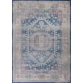 thumbnail image 3 of Blue Beige Vintage Faded Distressed Print 7'6" x 10'3" Area Rug/ Carpet by Makymo, 3 of 7