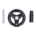 thumbnail image 1 of Round Handwheel 3 Spoke Nonslip Convenient Effort Saving Efficient Sturdy Durable Revolving Handle Wheel, 1 of 5
