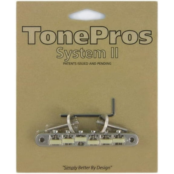 TonePros AVR2G-N Nickel - TonePros Replacement ABR-1 Tuneomatic with"G Formula" saddles