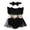 Black, variant on Baby Summer Outfit Toddler Baby Girl Summer Clothes Infant Sleeveless Tulle Romper Dress with Headband Newborn Jumpsuit Outfits Black Size,9-12 Months
