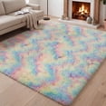 thumbnail image 3 of Lalado 8ft x 10ft Shag Area Rug, Soft Fluffy Indoor Tie-Dye Area Rugs for Living Room Bedroom Decor Carpet, Rainbow Pink, 3 of 9