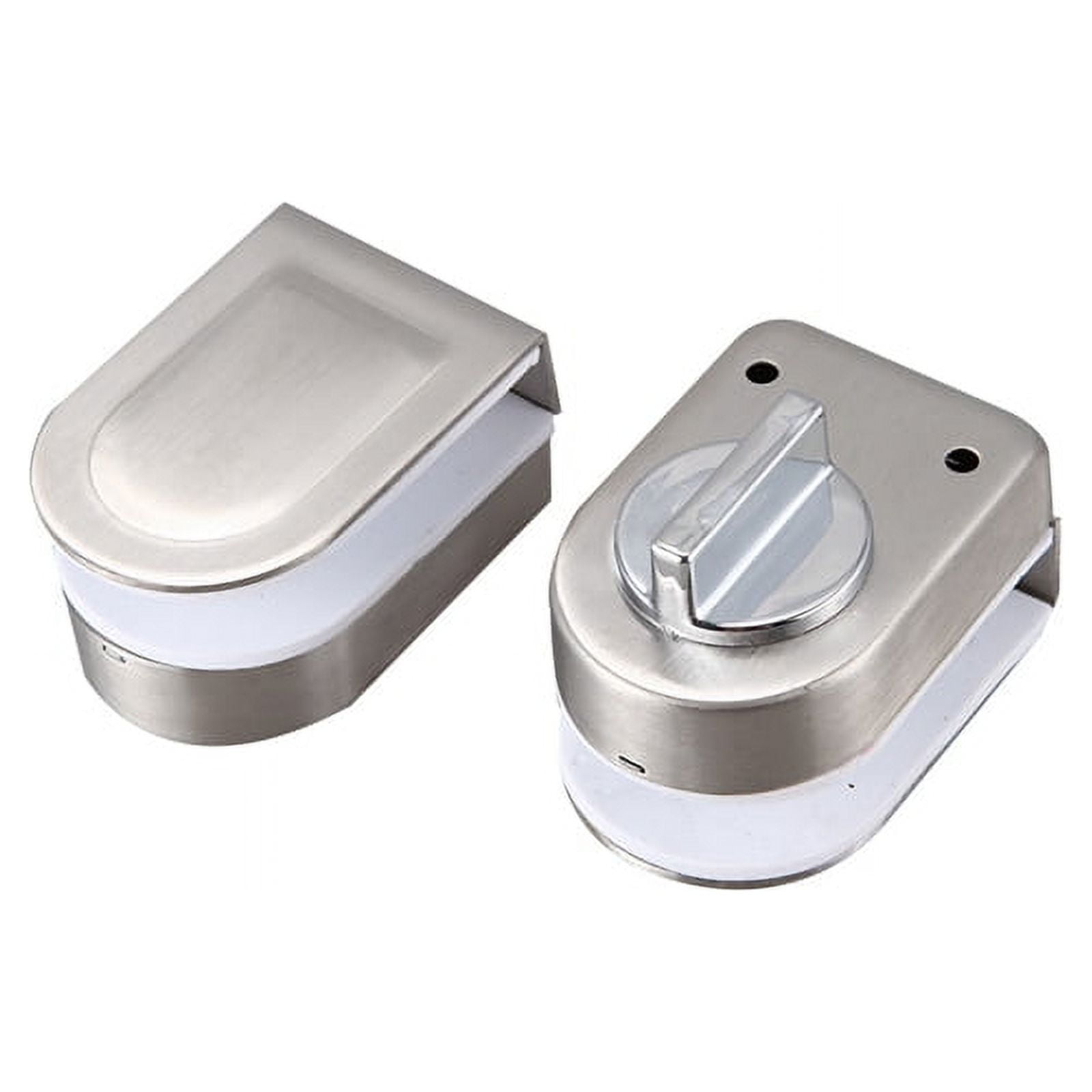 3X Stainless Steel,Glass Door Latches Lock/Bolt,138A ,Without Drilling,for Double Glass Door, Frameless Glass Door