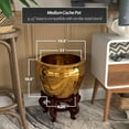 thumbnail image 4 of Red Lantern 14" Solid Gold Porcelain Fishbowl Planter, 4 of 6