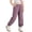 Purple, variant on Girls Hiking Pants with Pockets Silk Elastic Waist Workout Pants Sun Protection Quick Dry Trousers Workout Clothes