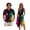 Black Cat, variant on Cute Cats Print Matching Sets for Beach Vacation Men's Hawaiian Shirt & Women's Sleeveless Midi Dress Hawaiian Matched Couples Summer Outfits, 3XL