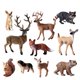 thumbnail image 1 of 10 piezas de modelos de animales del bosque simulados, alces, zorros, ciervos, ardillas y osos pardos, figuras en miniatura, adornos realistas de animales salvajes, modelo estático, juguete educativo, 1 of 6