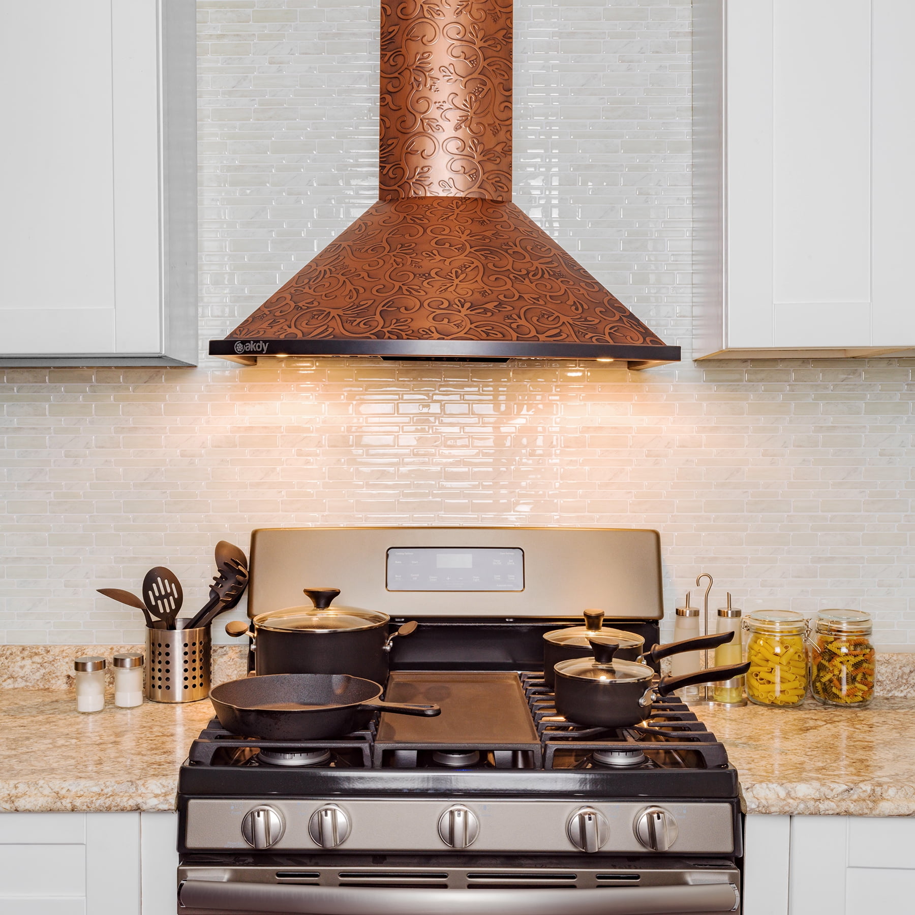 AKDY 30” Wall Mount Kitchen Range Hood Elegant Vine Design Walmart