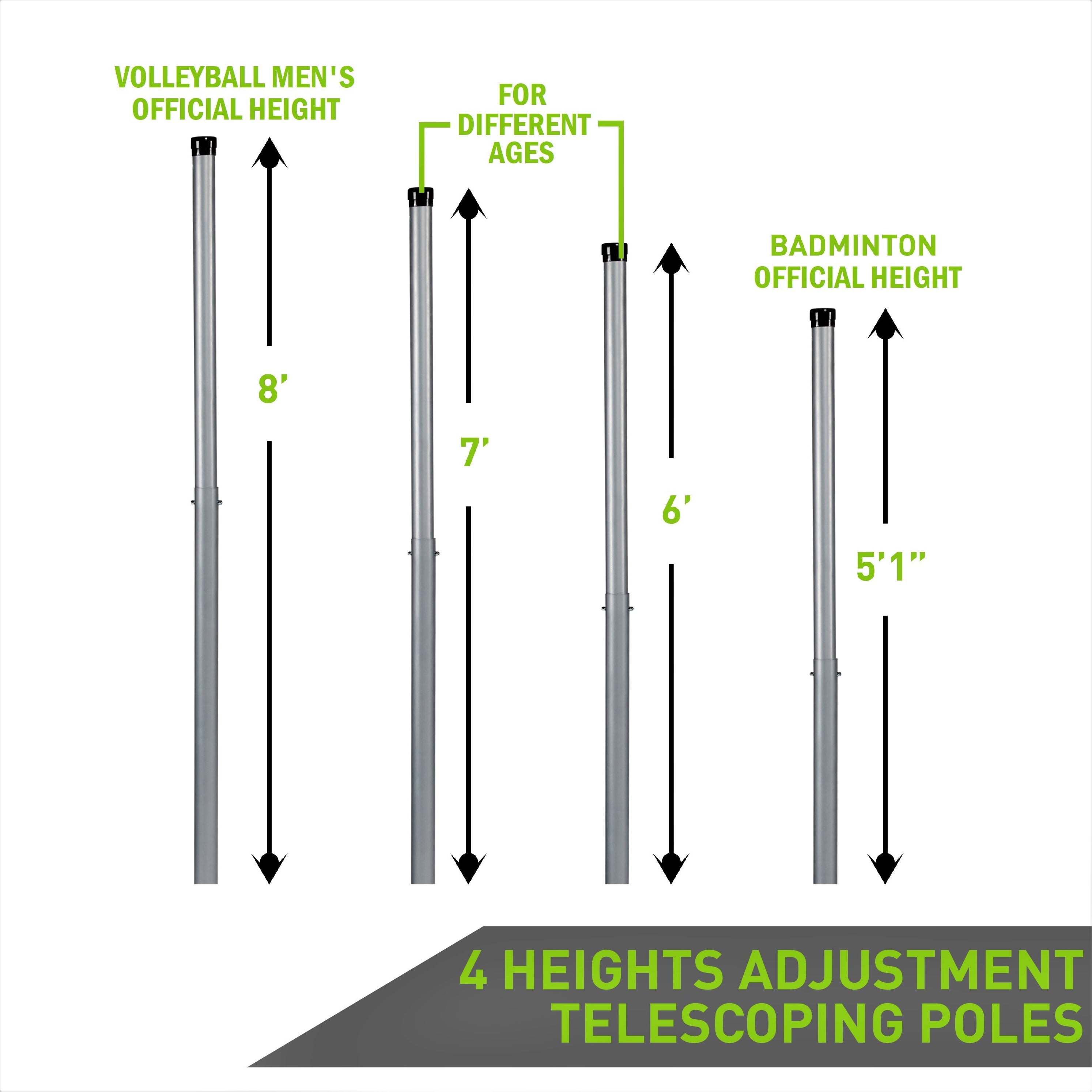 badminton pole specifications