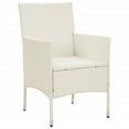 thumbnail image 2 of vidaXL Garden Chairs with Cushions 4 pcs Poly Rattan White, 2 of 5