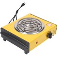 thumbnail image 1 of ANQIA Countertop Burner - Compact and Portable Electric Hot Plate Stove, Temperature Controls, 1000/2000 Watts Coiled/Cast Single/Double Burner (Yellow, Coiled Single), 1 of 7