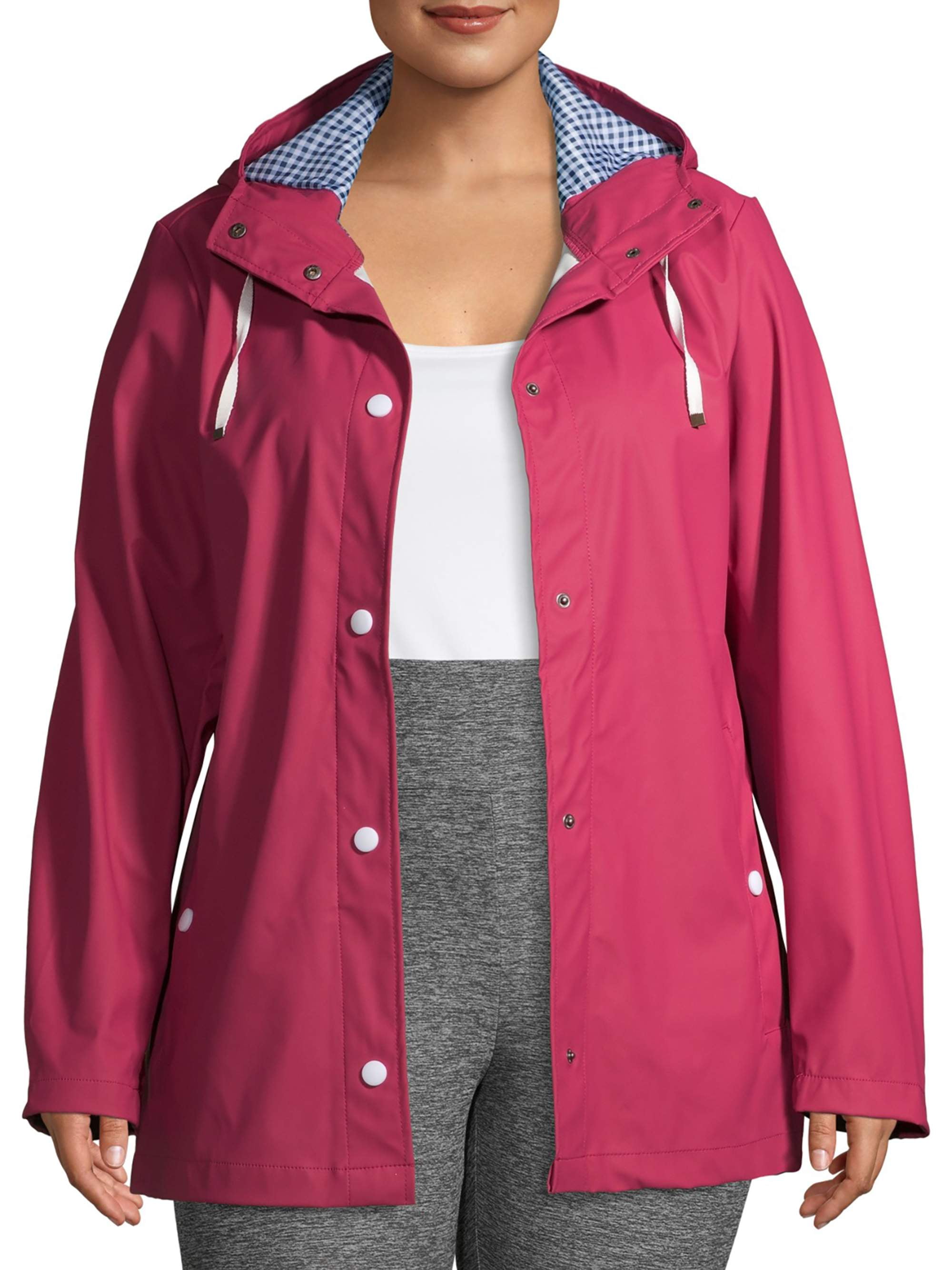 Pink Platinum Junior Plus Size Slicker Rain Coat