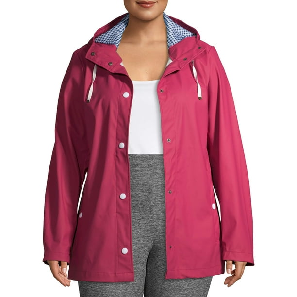 Pink Platinum Junior Plus Size Slicker Rain Coat - Walmart.com ...