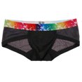 thumbnail image 2 of Bigersell Cotton Panties Clearance Postpartum Underwear Bikini Panty Style P-485 Polyester Cheeky Panties Ladies Thong Underwear Briefs High Waist Women's Panties Black XL, 2 of 3