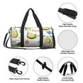 thumbnail image 6 of KLL Happy Avocado Duffle Bag For Men Women Sport Gym Fitness Tote Travel Training Workout Basketball Football Weekender, 6 of 8