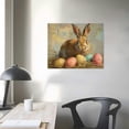 thumbnail image 4 of Wooden Frame Canvas Painting, Vintage Easter Bunny Wall Art Oil Painting Spring Painting Farmhouse Colourful Easter, Framed Wall Art Print, Home Decor, Perfect Holiday Gift for Him Or Her, 4 of 6